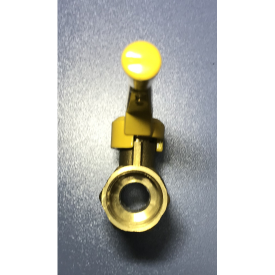 Кран шаровый газ БАЗ 1/2" вн-вн рычаг 11Б27п Ду15 А10  PN40 БАЗ.А10.0.15.40