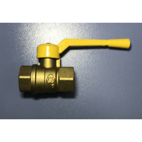 Кран шаровый газ БАЗ 1/2" вн-вн рычаг 11Б27п Ду15 А10  PN40 БАЗ.А10.0.15.40