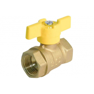 Кран шаровый газ БАЗ 3/4" вн-вн бабочка 11Б27п Ду20 А10/1  PN40 БАЗ.А10.1.20.40