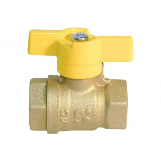 Кран шаровый газ БАЗ 3/4" вн-вн бабочка 11Б27п Ду20 А10/1  PN40 БАЗ.А10.1.20.40