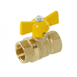 Кран шаровый газ ГАЛЛОП Стандарт 1/2" вн-вн бабочка DN-15  230 0115012