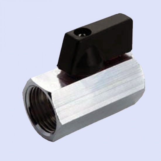 Кран шаровый мини FRAP 1/2" г-г прямой, флажок черный