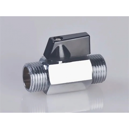 Кран шаровый мини FRAP 1/2" ш-ш прямой, флажок черный