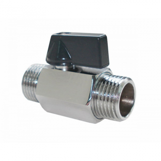 Кран шаровый мини FRAP 1/2" ш-ш прямой, флажок черный