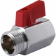 Кран шаровый мини ITAP 1/2 г-ш прямой, бабочка красная 126 