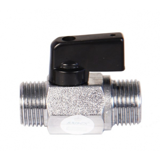 Кран шаровый мини KAISER 1/2" ш-ш прямой, флажок черный 101