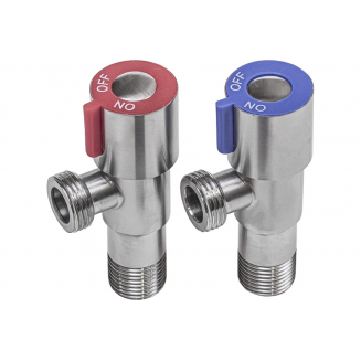 Кран шаровый мини комплект RM 1/2"x1/2" ш-ш угловой, нержавеющая сталь AISI304 ATS-1212-2