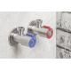 Кран шаровый мини комплект RM 1/2"x1/2" ш-ш угловой, нержавеющая сталь AISI304 ATS-1212-2
