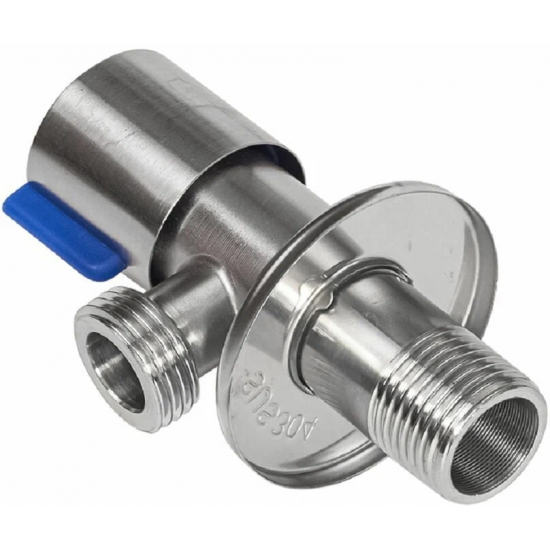 Кран шаровый мини RM 1/2"x1/2" ш-ш угловой, нержавеющая сталь AISI304 ATS-1212