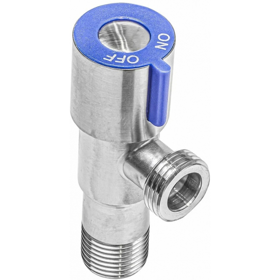 Кран шаровый мини RM 1/2"x1/2" ш-ш угловой, нержавеющая сталь AISI304 ATS-1212