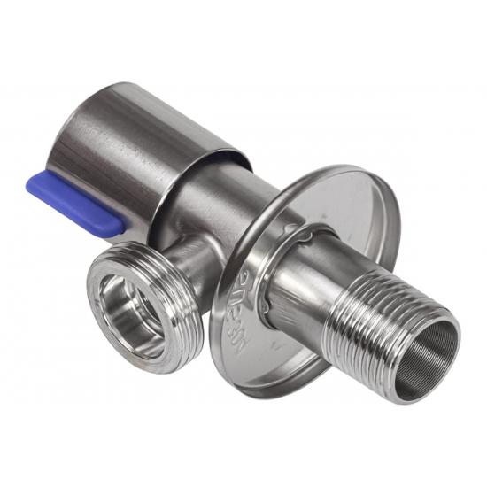 Кран шаровый мини RM 1/2"x3/4" ш-ш угловой, нержавеющая сталь AISI304 ATS-1234