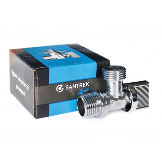 Кран шаровый мини SANTREK AQUA Base 1/2" ш-ш угловой, с отражателем