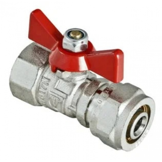 Кран шаровый под метллопластиковую трубу  VALTEС 16х1/2" ц-г  VT.342.N.1604