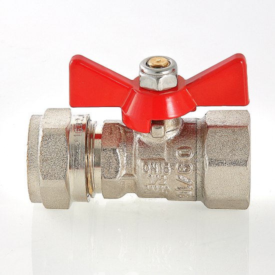 Кран шаровый под метллопластиковую трубу  VALTEС 16х1/2" ц-г  VT.342.N.1604