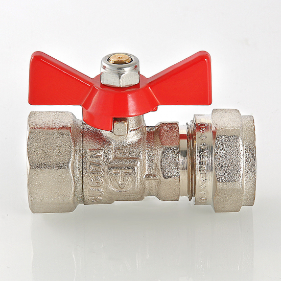 Кран шаровый под метллопластиковую трубу  VALTEС 16х1/2" ц-г  VT.342.N.1604