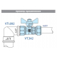 Кран шаровый под метллопластиковую трубу  VALTEС 16х1/2" ц-г  VT.342.N.1604