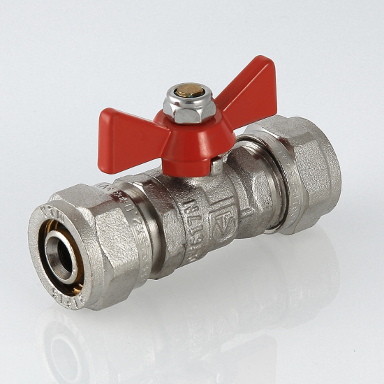 Кран шаровый под метллопластиковую трубу VALTEС 16x16 ц-ц  VT.343.N.1616