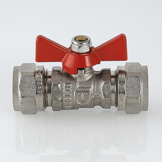 Кран шаровый под метллопластиковую трубу VALTEС 16x16 ц-ц  VT.343.N.1616