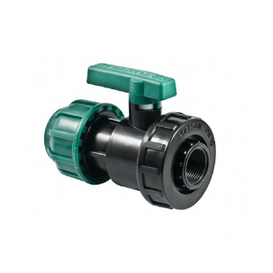 Кран шаровый полиэтиленовый POELSAN 32 x 3/4" разъемны-внутренний ПЭ 99432