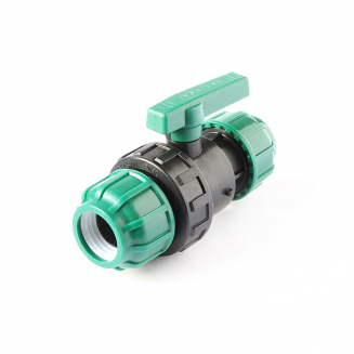 Кран шаровый полиэтиленовый POELSAN 50 x 50 разъемный ПЭ 99555