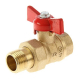 Кран шаровый с американкой  ГАЛЛОП Стандарт 1/2" прямой, бабочка красная DN-15 232  (0107167)