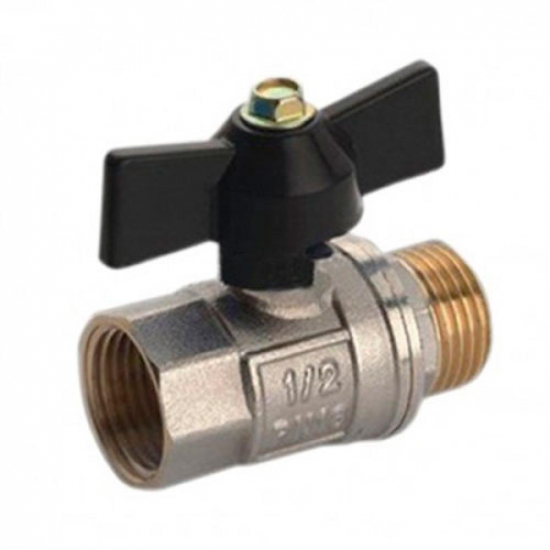 Кран шаровый вода FRAP 1/2" вн-нар бабочка, F212.04.2 