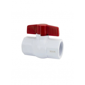 Кран шаровый вода МАК 1 1/2" г-г пластик 477