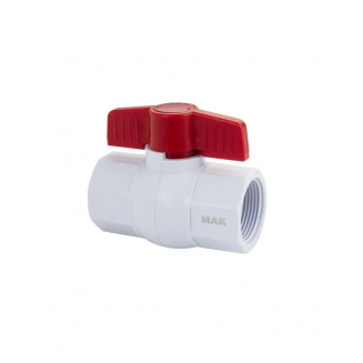 Кран шаровый вода МАК 1 1/4" г-г пластик 476