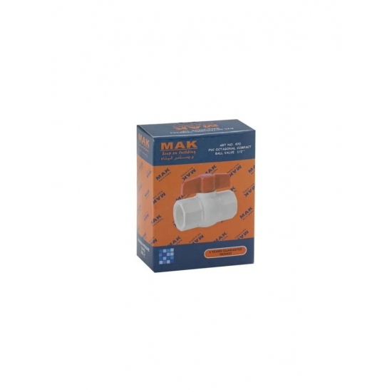 Кран шаровый вода МАК 1/2" г-г пластик 470