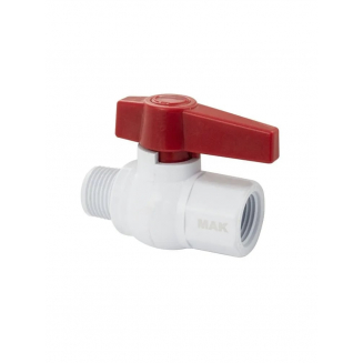 Кран шаровый вода МАК 1/2" г-ш пластик 471