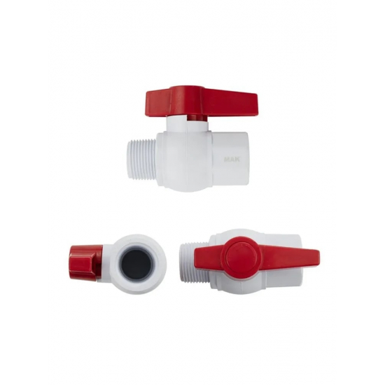 Кран шаровый вода МАК 1" г-ш пластик 475