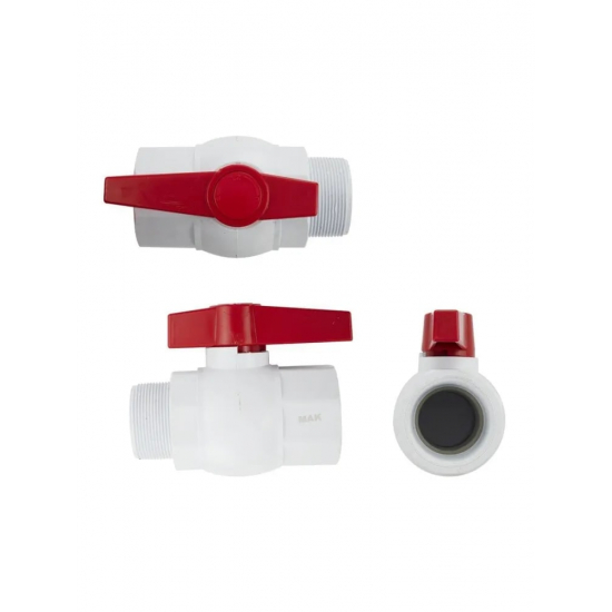 Кран шаровый вода МАК 2" г-ш пластик 479