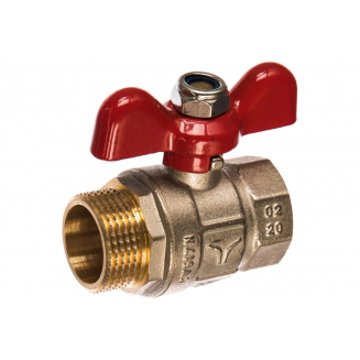 Кран шаровый вода PRO AQUA 1" вн-нар бабочка FWB61-M25-F25X 