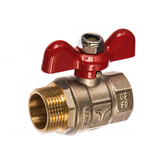 Кран шаровый вода PRO AQUA 1" вн-нар бабочка FWB61-M25-F25X 