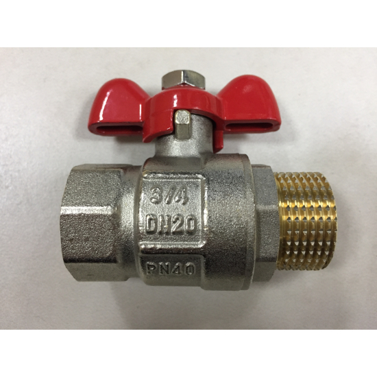 Кран шаровый вода PRO AQUA 3/4" вн-нар бабочка FWB61-M20-F20X 