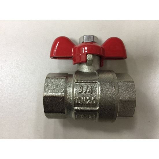 Кран шаровый вода PRO AQUA 3/4" вн-вн бабочка FWB63-F20-F20X