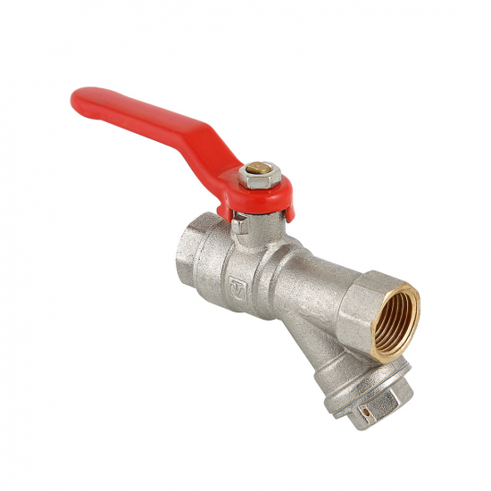 Кран шаровый вода с фильтром VALTEC Combi 1/2'' вн-вн рукоятка VT.292.N.04