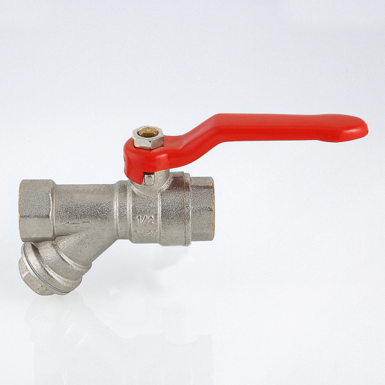 Кран шаровый вода с фильтром VALTEC Combi 1/2'' вн-вн рукоятка VT.292.N.04