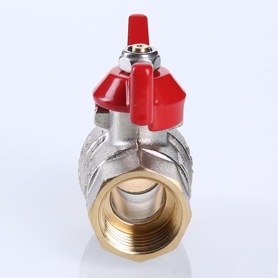 Кран шаровый вода VALTEC Base 1/2" вн-нар бабочка VT.218.N.04 