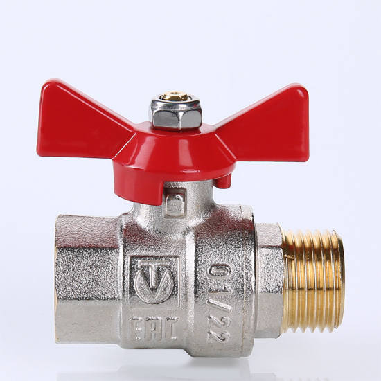 Кран шаровый вода VALTEC Base 1/2" вн-нар бабочка VT.218.N.04 
