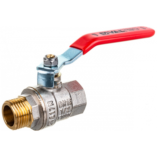 Кран шаровый вода VALTEC Base 1/2" вн-нар рукоятка VT.215.N.04 