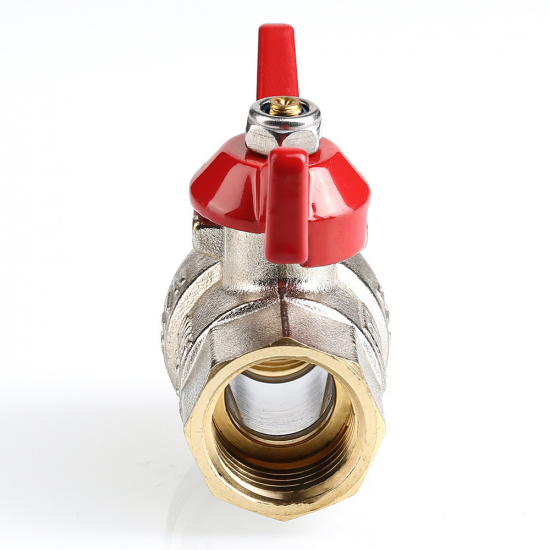 Кран шаровый вода VALTEC Base 1/2" вн-вн бабочка VT.217.N.04