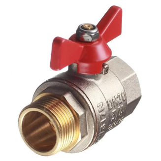 Кран шаровый вода VALTEC Base 3/4" вн-нар бабочка VT.218.N.05