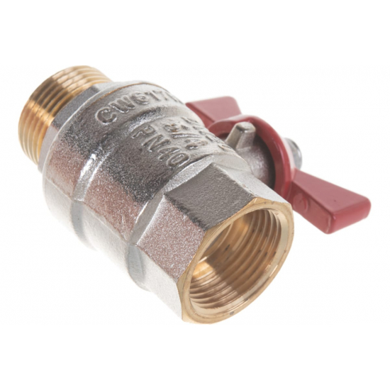 Кран шаровый вода VALTEC Base 3/4" вн-нар бабочка VT.218.N.05