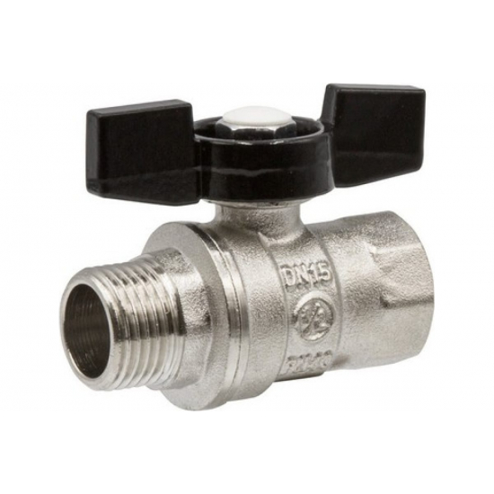 Кран шаровый вода VRT 1/2" вн-нар бабочка 528893 