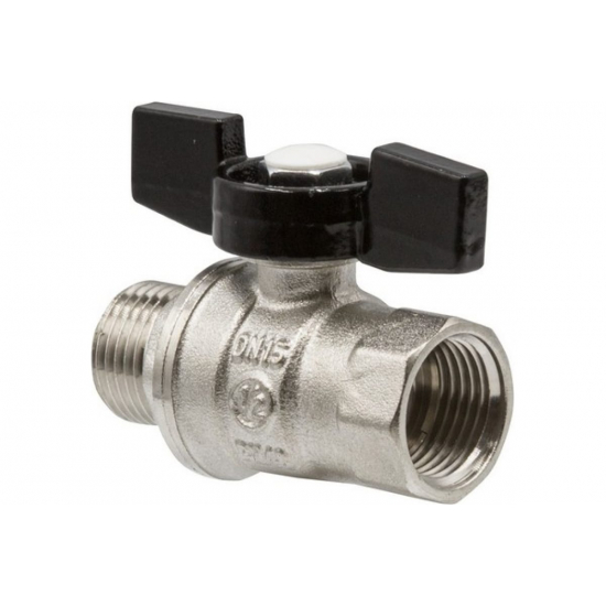 Кран шаровый вода VRT 1/2" вн-нар бабочка 528893 