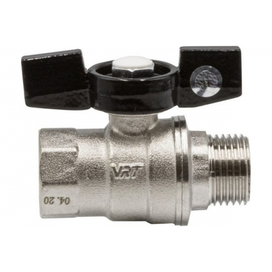 Кран шаровый вода VRT 1/2" вн-нар бабочка 528893 