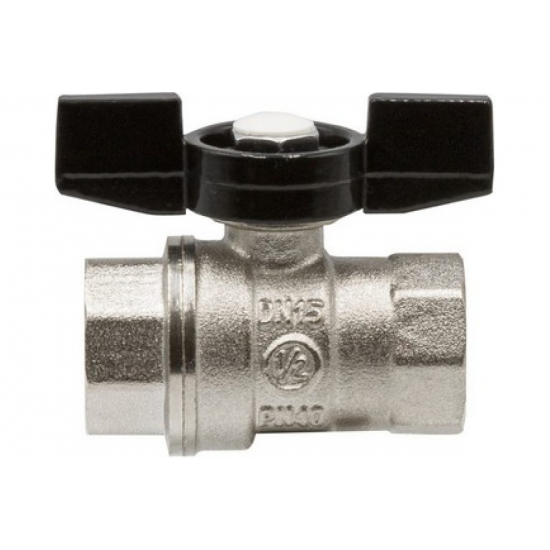 Кран шаровый вода VRT 1/2" вн-вн бабочка 528892