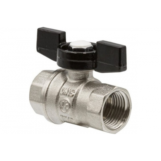 Кран шаровый вода VRT 1/2" вн-вн бабочка 528892