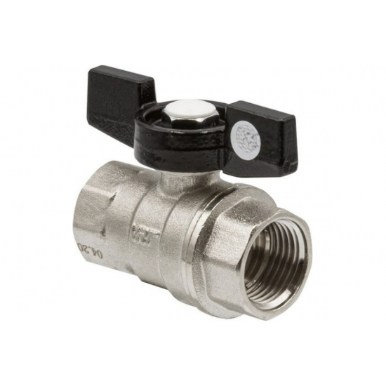 Кран шаровый вода VRT 1/2" вн-вн бабочка 528892